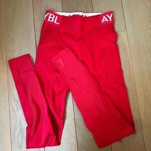 AYBL Red Leggings for Active Comfort - Small
